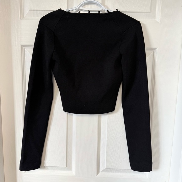 Nanushka Danique Cropped Cardigan Black Size Small - Picture 7 of 8